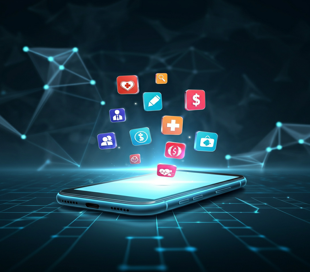 NetFast mobile app development showcasing custom solutions for iOS, Android, and hybrid platforms.